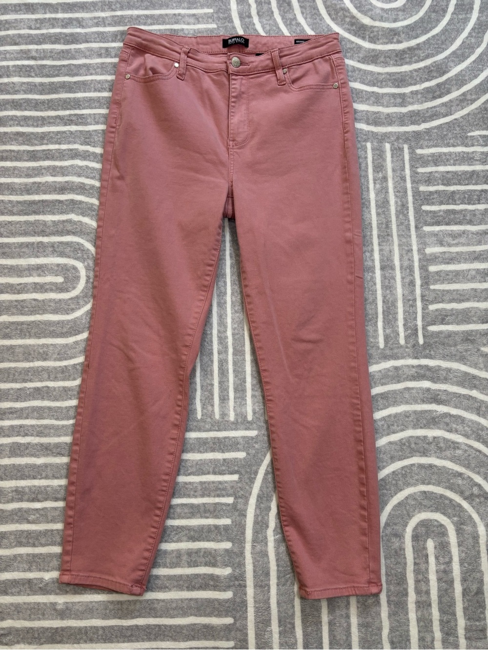 Buffalo Jeans, High-Rise Ankle Skinny, Dusty Rose Denim, Pink, Size 10, W30 - Picture 6 of 8